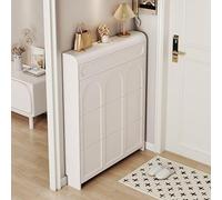 WBLING Meuble à chaussures pour entrée - Organiseur de chaussures fin blanc avec portes et tiroir, étagère autonome pour couloir ou salon, une seule couche