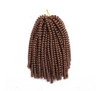 WBLSPA 8 Pouces Ombre Printemps Cheveux Crochet Tresses Extensions Synthétique 30 Racines Noir Brun Couleur Crochet Tressage Cheveux-#30-8 pouces-CHINE-5Pcs/Lot