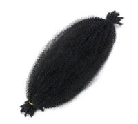 WBLSPA Cheveux Afro élastiques crépus au Crochet, Cheveux tressés Doux de 18 Pouces, Cheveux de Printemps pré-séparés pour Tresses Hair-1B-5Pcs/Lot