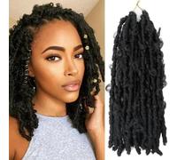 WBLSPA Cheveux au Crochet en détresse synthétique pré-Boucle Cheveux au Crochet Doux en désordre-# 1B-24 Pouces-8 pièces/lot