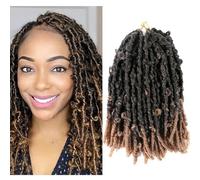 WBLSPA Cheveux au Crochet en détresse synthétique pré-Boucle Cheveux au Crochet Doux en désordre Hair-T1B/27-18 Inch-9Pcs/Lot