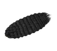 WBLSPA Crochet Cheveux Afro Culs Profond Synthétique Afro Boucles Crochet Tresse Ombre Tressage Extensions de Cheveux pour Femmes-#1B-30 pouces-75 cm-7 pièces/lot