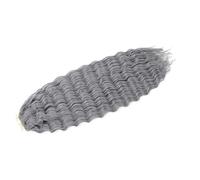 WBLSPA Crochet Cheveux Afro Culs Profond Synthétique Afro Boucles Crochet Tresse Ombre Tressage Extensions de Cheveux pour Femmes-Gris-30 pouces-75 cm-12 pièces/lot