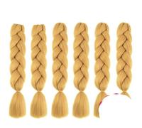 WBLSPA Extensions de Cheveux de tressage de Tresses Jumbo synthétiques pour Femmes Texture Noir Bleu Hair-A21-24inch-CHINA-6Pcs/Lot