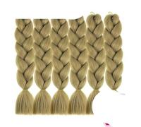 WBLSPA Extensions de Cheveux de tressage de Tresses Jumbo synthétiques pour Femmes Texture Noir Bleu Hair-24inch-CHINA-6Pcs/Lot