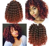 WBLSPA Lot de 3 Paquets de Cheveux bouclés au Crochet 20,3 cm T Violet 27 30 350 Bug ombré Blond synthétique Jumpy Cheveux bouclés 60 Racines-T 30 Couleurs 20,3 cm - 3 Paquets (60 Racines)