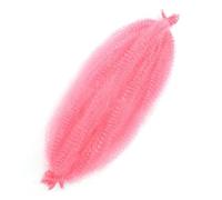 WBLSPA Springy Afro Hair Kinky Crochet Tressage Cheveux 18" Doux Pré-séparés Printemps Cheveux pour Tresses Hair-PINK-4Pcs/Lot