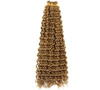 WBLSPA Tresses synthétiques ombrées au Crochet en Eau Profonde, Boucles Afro synthétiques en Vrac pour Femmes, Tresses au Crochet-#27-20 Pouces-8 pièces/lot
