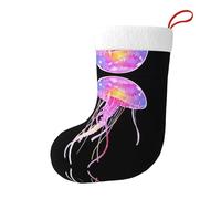 WBQLSL 17,7 x 11 pouces chaussettes décoratives de Noël, chaussettes décoratives de méduses lumineuses, fêtes de fin d'année, cérémonie