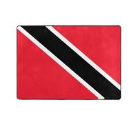 WBQLSL 203,2 x 147,3 cm - Drapeau de Trinité-et-Tobago imprimé Tapis pour salon, bureau, balcon, table de chevet, tapis de table basse