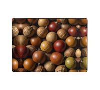 WBQLSL 203,2 x 147,3 cm - Tapis imprimé Acorn Harvest pour salon, bureau, balcon, table de chevet, tapis de table basse
