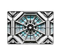 WBQLSL 203,2 x 147,3 cm - Tapis imprimé octogonale pour salon, bureau, balcon, table de chevet, tapis de table basse