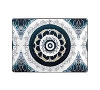 WBQLSL 203,2 x 147,3 cm - Tapis imprimé totem rond noir et blanc, tapis de salon, bureau, balcon, table de chevet, tapis de table basse