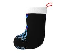 WBQLSL 45 x 27,9 cm chaussettes décoratives de Noël, méduses bleues, fêtes de fin d'année, cérémonie