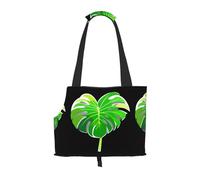 WBQLSL Abstrait Monstera Leaf Pattern Pet Travel Bag - Petit sac à bandoulière pour animaux de compagnie pour voitures et personnes