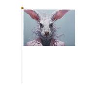 WBQLSL Adorable drapeau imprimé lapin - Convient pour le baseball, le basket-ball, le football et les pom-pom girls