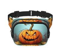 WBQLSL Angry Pumpkin Images Sac banane élégant à motifs Sac de sport de voyage léger imperméable et résistant à l'usure