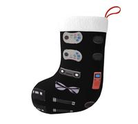 WBQLSL Atmosphère de l'époque Chaussettes de rangement décoratives imprimées 45 x 27,9 cm, pour les fêtes de Noël et du Nouvel An
