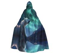 WBQLSL Aurora Polar BearHalloween Cape à capuche pour fêtes costumées et fêtes de vacances
