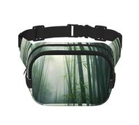 WBQLSL Bamboo Woodland Sac banane élégant à motif forêt Sac de sport léger imperméable et résistant à l'usure