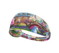 WBQLSL Bandeau de sport licorne Fairy Tale - Évacuation de l'humidité - Course à pied - Cyclisme - Yoga - Fitness