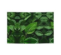 WBQLSL Bannière de fête imprimée nature feuille verte 119,4 x 180,3 cm pour anniversaire/Noël/remise de diplôme/anniversaire
