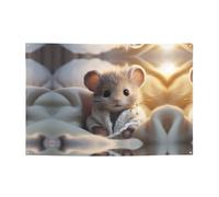 WBQLSL Bannière de fête imprimée Nerdy Mouse Boy 119,4 x 180,3 cm pour anniversaire/Noël/remise de diplôme/anniversaire de mariage