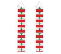WBQLSL Bannière décorative Drapeau du Liban - Convient pour l'intérieur ou l'extérieur, décoration de fête