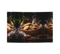 WBQLSL Bannière imprimée biscuit, parfaite pour les anniversaires, les réunions, les remises de diplôme et les célébrations d'anniversaire.