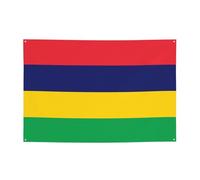 WBQLSL Bannière imprimée drapeau de l'île Maurice 119,4 x 180,3 cm pour anniversaire/Noël/remise de diplôme/anniversaire