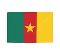 WBQLSL Bannière imprimée drapeau du Cameroun 119,4 x 180,3 cm pour anniversaire/Noël/remise de diplôme/anniversaire