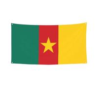 WBQLSL Bannière imprimée drapeau du Cameroun pour fête d'anniversaire - Convient pour la décoration murale de fond de fête