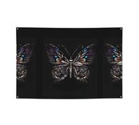 WBQLSL Bannière imprimée papillon scientifique, parfaite pour les anniversaires, les réunions, les remises de diplôme et les célébrations d'anniversaire.