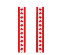 WBQLSL Bannières décoratives imprimées avec drapeau canadien adaptées pour un anniversaire, un mariage, une célébration, un événement