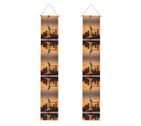 WBQLSL Bannières décoratives imprimées Lady Liberty adaptées pour un anniversaire, un mariage, une célébration, un événement