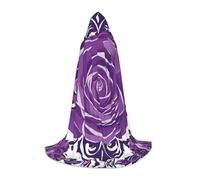 WBQLSL Belle cape de magicien à motifs roses violettes, convient pour adultes et adolescents, cosplay, gamme complète de tailles S, M, L