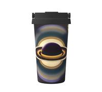 WBQLSL Belle tasse à café isotherme portable imprimée Saturne - Idéale pour une utilisation en voiture et au bureau, idéale pour les amateurs de café