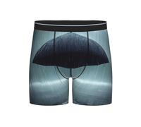WBQLSL Black Umbrella in the Rain Boxer pour homme en tissu hautement élastique respirant Plusieurs tailles (S-2XL), Noir/blanc, M