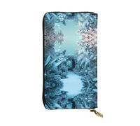 WBQLSL Botanical Gardens Longue pochette en cuir avec porte-monnaie zippé et 12 emplacements pour cartes de crédit, portefeuille de voyage léger