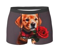 WBQLSL Boxer avec impression de chien semblable à un gentleman - Confortable pour un usage quotidien et à la maison, Noir , XXL