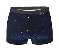 WBQLSL Boxer bleu foncé avec imprimé Night View - Confortable pour un usage quotidien et à la maison, Noir , M