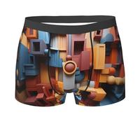 WBQLSL Boxer coloré imprimé spatial - Confortable pour un usage quotidien et la maison, Noir , S