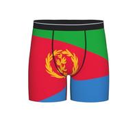 WBQLSL Boxer drapeau érythréen pour homme, tissu hautement élastique, respirant, plusieurs tailles (S-2XL), Noir/blanc, S