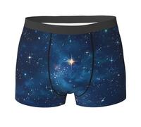 WBQLSL Boxer imprimé ciel étoilé - Confortable pour la maison, les trajets et le sport, Noir , S