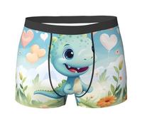 WBQLSL Boxer imprimé dinosaure d'amour - Confortable pour un usage quotidien et la maison, Noir , S