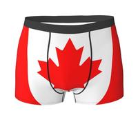 WBQLSL Boxer imprimé drapeau canadien - Confortable pour un usage quotidien et à la maison, Noir , XL
