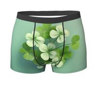 WBQLSL Boxer imprimé Lucky Clover - Confortable pour la maison, les trajets et le sport, Noir , XXL
