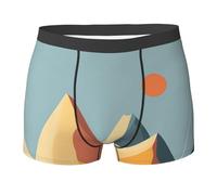 WBQLSL Boxer imprimé Sunset pour homme - Séchage rapide, respirant et confortable pour un usage quotidien, noir, Medium