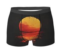 WBQLSL Boxer imprimé Sunset Silhouette pour homme - Séchage rapide, respirant et confortable pour un usage quotidien, noir, Medium