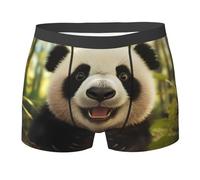 WBQLSL Boxer pour homme imprimé photo portrait panda - Séchage rapide, respirant et confortable pour un usage quotidien, noir, Small